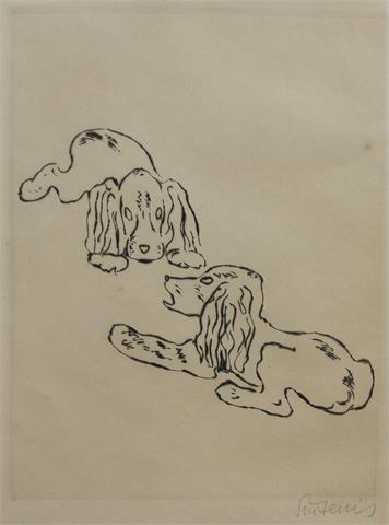 SINTENIS, RENÉE (1888 - 1965): Zwei Hunde.