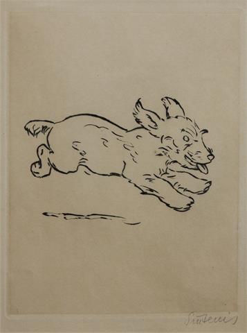 SINTENIS, RENÉE (1888 - 1965): Rennender Hund.