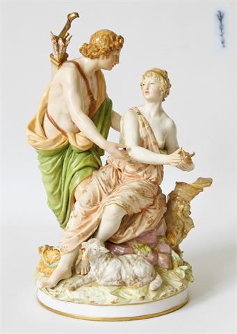 KPM, Mythologische Figurengruppe, glasiertes Porzellan, wohl um 1900.