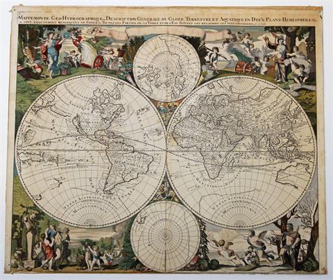 VALCK, G. (ca. 1651-1726): "Mappe-Monde-Geo-Hydrographice du Description Generale Du Globe Terrestre Et Aquatique En Deux-Plans