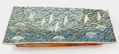Aussergewöhnliche Schale aus Keramik, JAPAN, 20. Jh.
