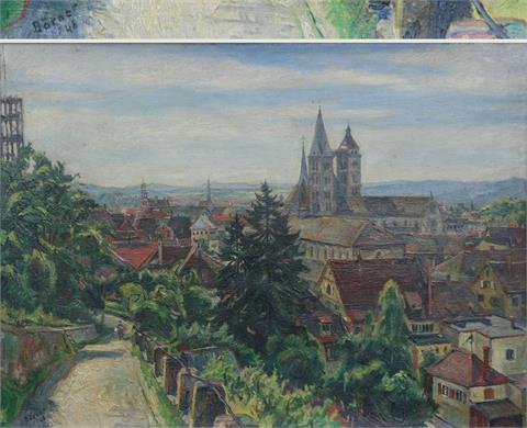 BÖRNER, PAUL (1888 - 1970): Blick auf Esslingen am Neckar.