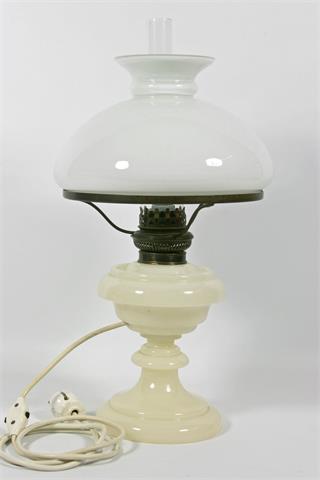 Tischlampe, Glas mit Metallmontur, deutsch 20./21.Jh.