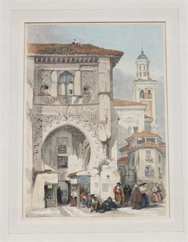 ROBERTS, DAVID (1796 - 1864), 8 Blätter aus der Folge "Pictureresque Sketches in Spain taken during the Years 1832 & 1833".