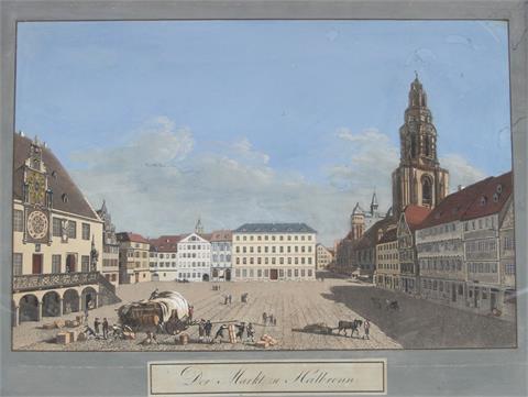 DOERR, CARL (1777-1842): "Der Markt zu Heilbronn", 19. Jh..