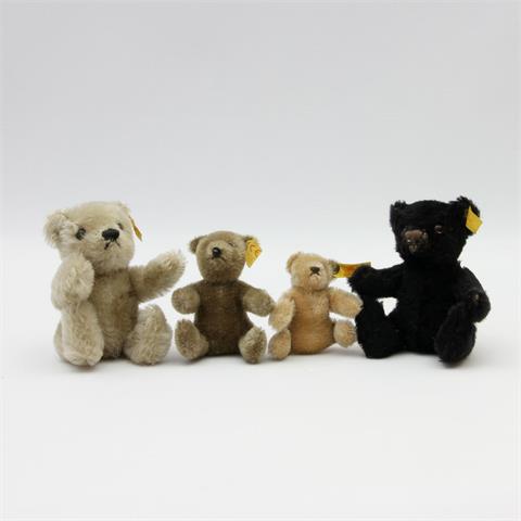STEIFF Konvolut von vier Miniatur-Teddybären,