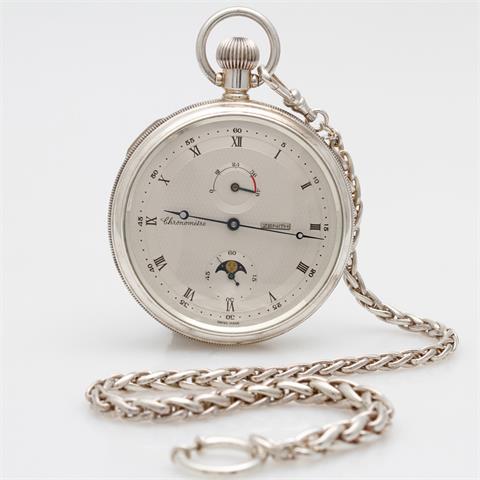 ZENITH, Chronomètre, Taschenuhr, Lepine, Silber 925,
