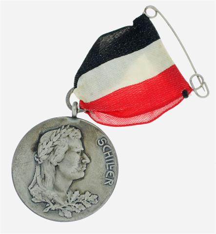 Medaille - Zum 100. Todestag Friedrich v. Schillers, Randpunze '950', mit Band,