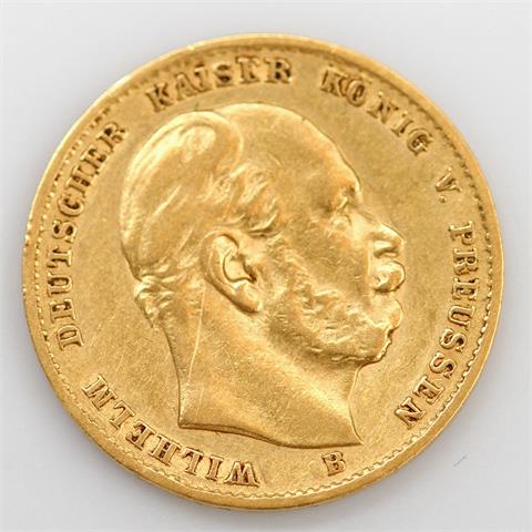 Deutsches Reich/GOLD - 10 Mark 1872 B, Wilhelm I. v. Preußen,