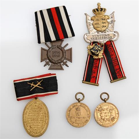 Deutsches Reich - Konvolut: 5 diverse Abzeichen/Medaillen,