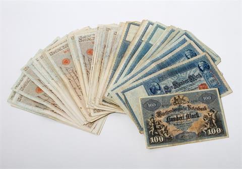 Dt. Reich - 83 Banknoten in 3 Sorten,