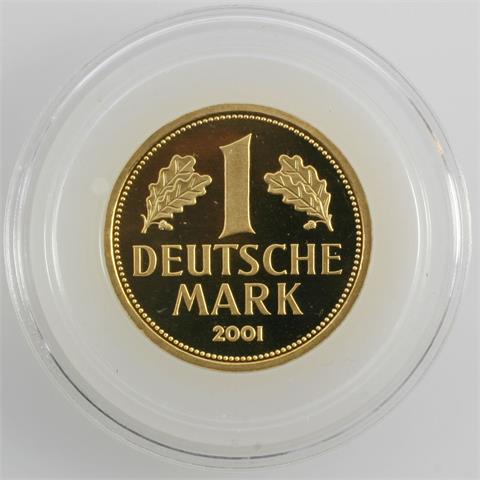 BRD/GOLD - 1 Deutsche Mark in Gold 2001 A,