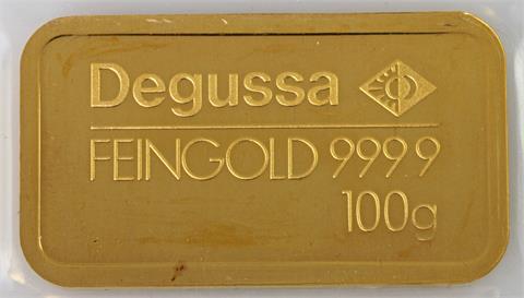DEGUSSA Goldbarren 100 g,
