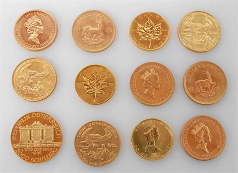 GOLD / Investorenlot - 12 Goldunzen in Form von Courant-Münzen