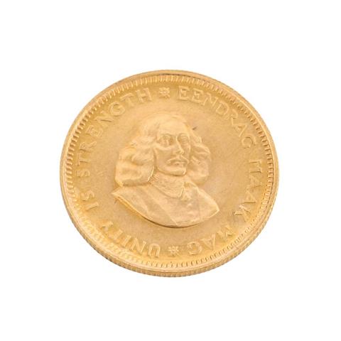Südafrika/Gold - 3,66g Gold fein, 1 Rand 1968,
