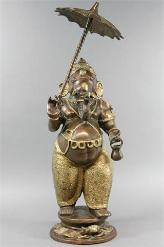 Ganesha aus Bronze, INDIEN, 20. Jh.
