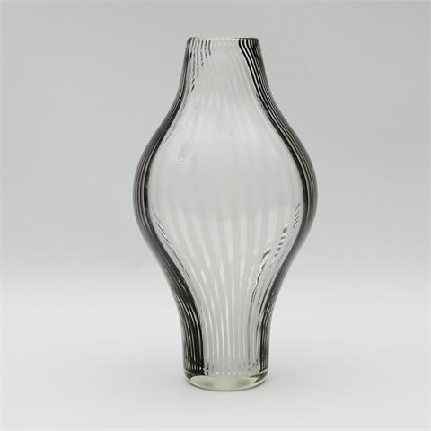 MURANO, Vase - 'fasce bianco nero', Entwurf wohl Dino Martens (1894-1970), Italien 20./21. Jh.