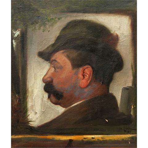 LUTZ, MAX (1880 - 1910), Männerportrait im Profil.