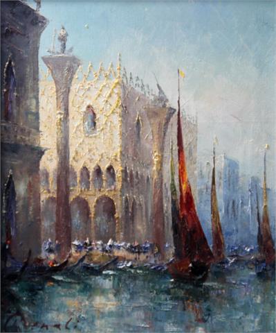 BENALI - Paul Herbert Beck (1920 - 2010): Ansicht von Venedig mit Lagune.