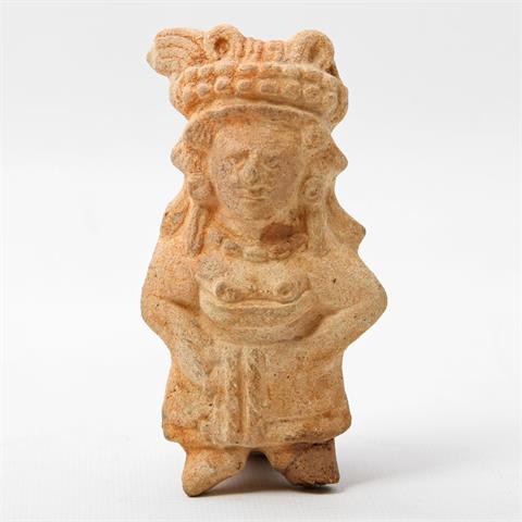 Kultflöte aus gebranntem Ton. GUATEMALA, Spätklassische Epoche 600-900 n.Chr.