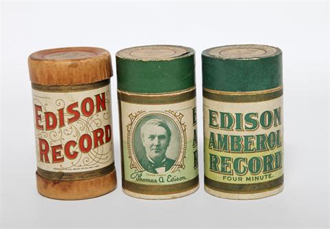 Konvolut Dosen "Edison Amberol Records", Anfang 20. Jh.