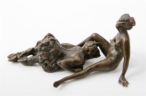 Erotische Darstellung im Stil der Wiener Bronzen, 20.Jh.,