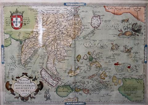 Landkarte von Indien/China und südchinesisches Meer, 17./18. Jh.