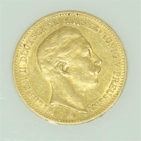 Deutsches Reich/GOLD - 20 Mark 1894 A, Wilhelm II. v. Preußen,