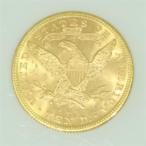 USA/GOLD - 10 Dollars 1881, Liberty Head,