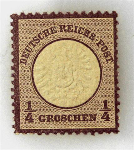 DT. Reich - 1872, gr. Brustschild 1/4 Groschen violett **,
