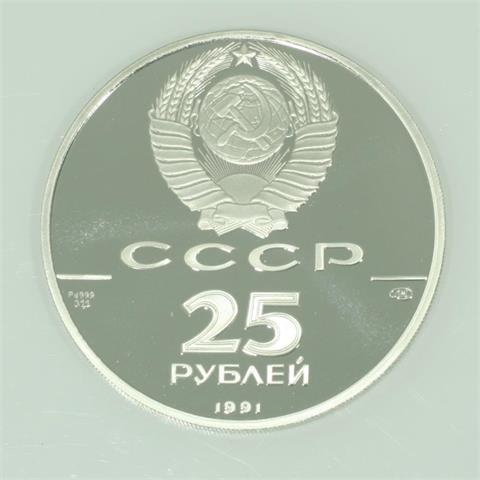 Russland / Palladium - 25 Rubel 1991, Leningrad, Gründung von Novo-Archangelsk 1799,