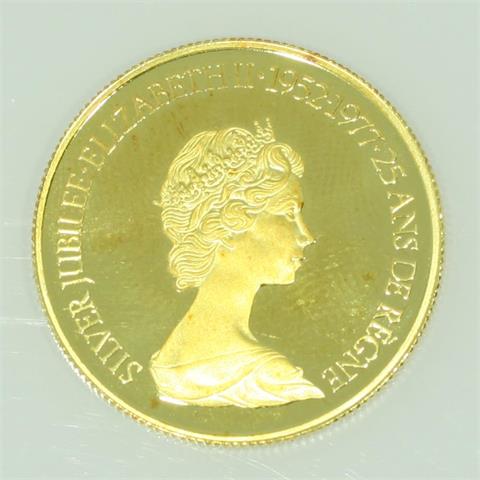 Kanada/GOLD - 100 Dollars 1977, 25 jähriges Thronjubiläum Elisabeth II.,