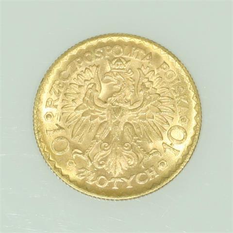 Polen/GOLD - 10 Zloty 1925, 900. Todestag Boleslaw I.,