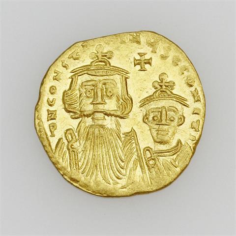 Antike Byzanz - Constans II.  (641 - 668 n. Chr.) , GOLD Solidus,