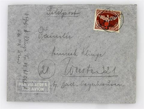 Feldpost 2. Weltkrieg - 1944, Inselpost Rhodos, Absender aus der Panzer Aufklärungs Abteilung 999,