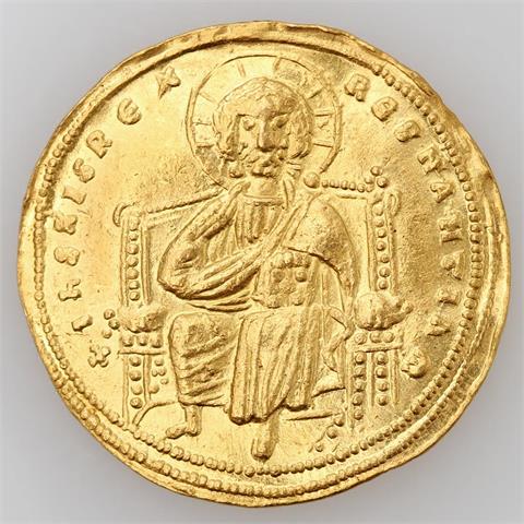 Byzanz / Romanus III. (1028-1034) - Histamenon, Konstantinopel, Christus thront frontal - IHS XIS REX REGNANTINM / Maria krönt
