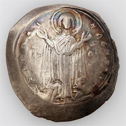 Byzanz / Constantin IX. (1042-1055) - AR-Miliaresion, Konstantinopel, Maria stehend frontal - ...OI-NA C...IC / C. IX. stehend