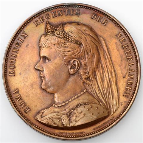 Niederlande - 1895 (ca.), Königin Emma, Bronzemedaille