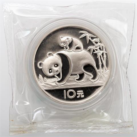 China - 10 Yuan 1985, Panda auf Mutter,