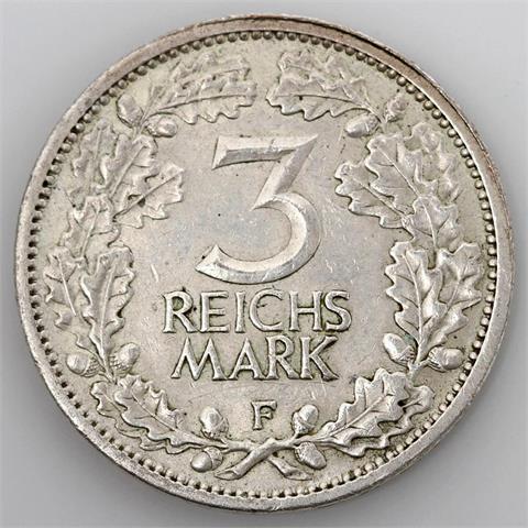 Weimarer Republik - 3 RM 1932 F,