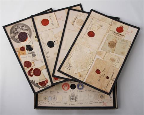 Interessante Sammlung diverser Siegeltafeln aus dem Erbe einer Adelsfamilie,