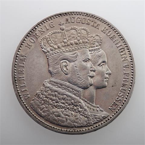 Preußen - Krönungstaler 1861, Wilhelm und Augusta,