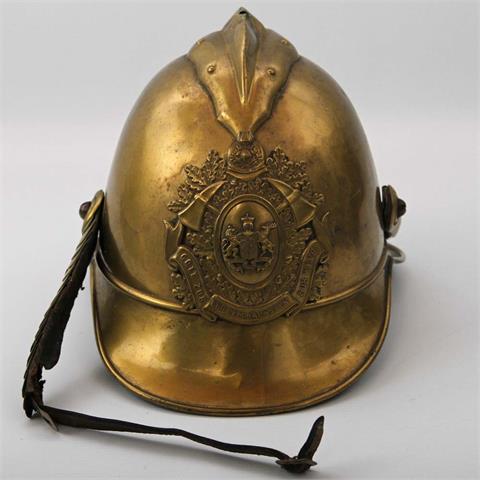 Feuerwehrhelm mit Wappen 'Furchtlos und treu',