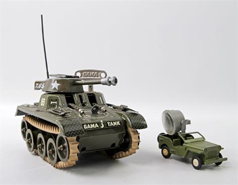 GAMA Tank T65 und Scheinwerferwagen 904-5-6, 1950er/60er Jahre,