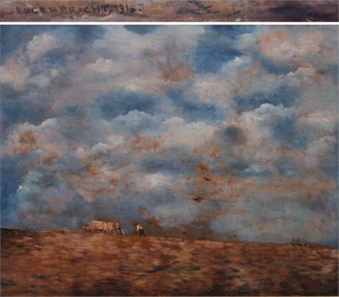 BRACHT, EUGEN (1842 - 1921): Karge Landschaft mit weitem Himmel.