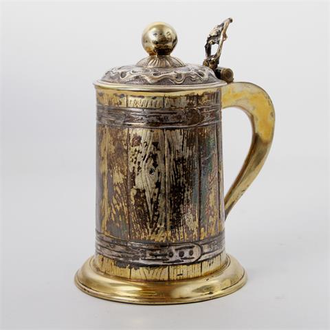 Deckelhumpen, Silber (800) partiell vergoldet, deutsch Ende 19. Jh.