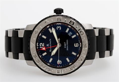 BLANCPAIN Herrenuhr "Specialties GMT Diver Concept 2000". Edelstahl/Kautschuk. Ref.: 2250-6530.