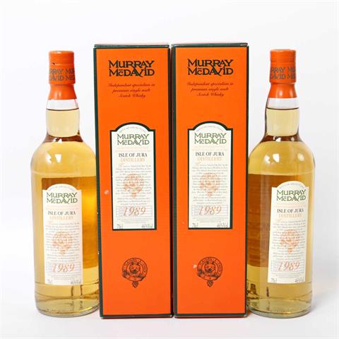 2 Flaschen Murray McDavid Whisky, Ilse of Jura, 1989,