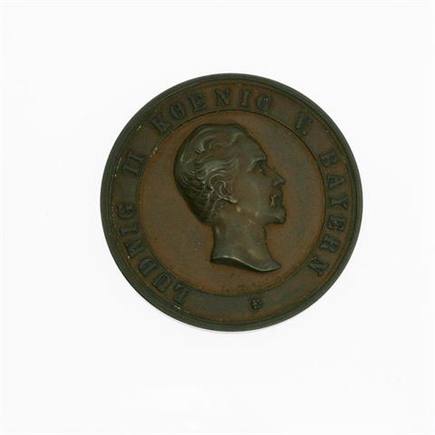 Nürnberg - Bronzene Preismedaille 1875 im Original-Etui der König Ludwigs Stiftung,