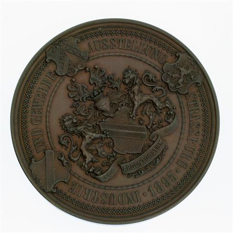 Strassburg - Bronzemedaille 1895 auf die Industrie- und Gewerbeausstellung,